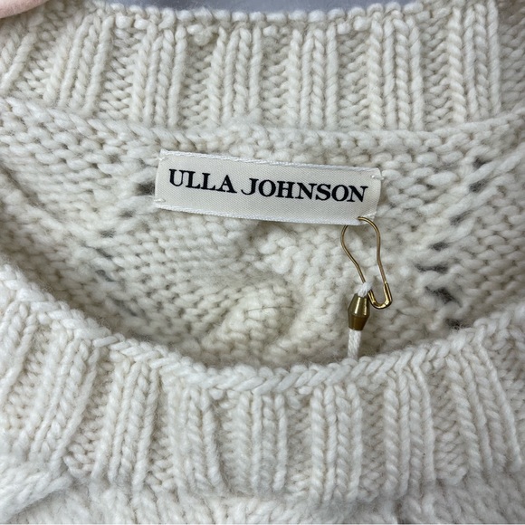 NWT Ulla Johnson Cream Colored Romina Ruffled Wool Sweater - Picture 6 of 8